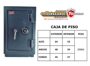 Cajas fuertes de piso no empotrables 200 kg