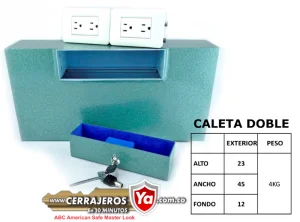 Cajas fuertes caleta doble empotrable pared