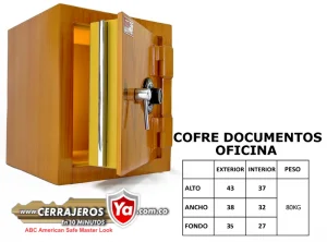 Cajas fuertes ancla cofre documentos oficina