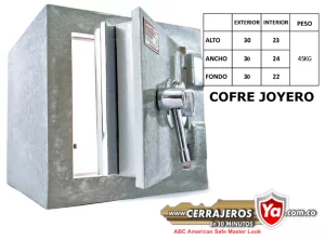 Cajas fuertes ancla Cofre joyero 45 kg